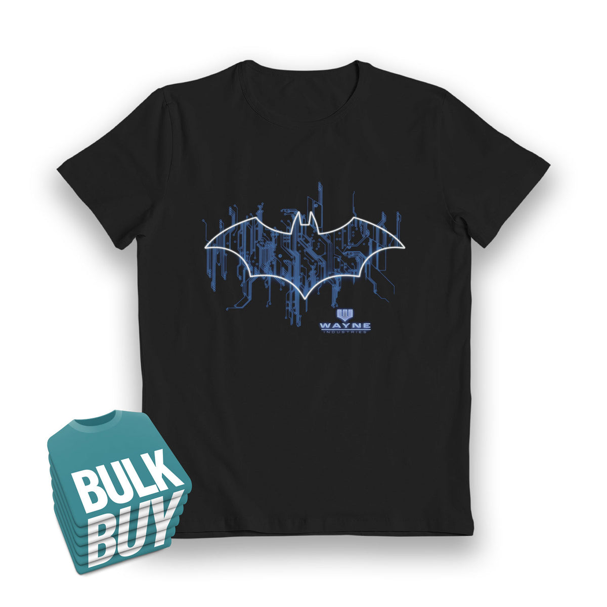 Batman Bat Glow in the Dark Black Kids T-Shirt - Bulk Buy