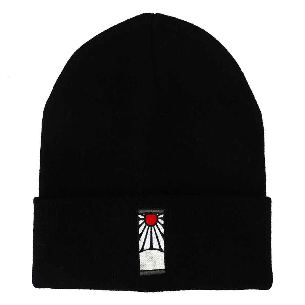 Demon Slayer Tanjiro Hanafuda Embroidered Cuff Beanie