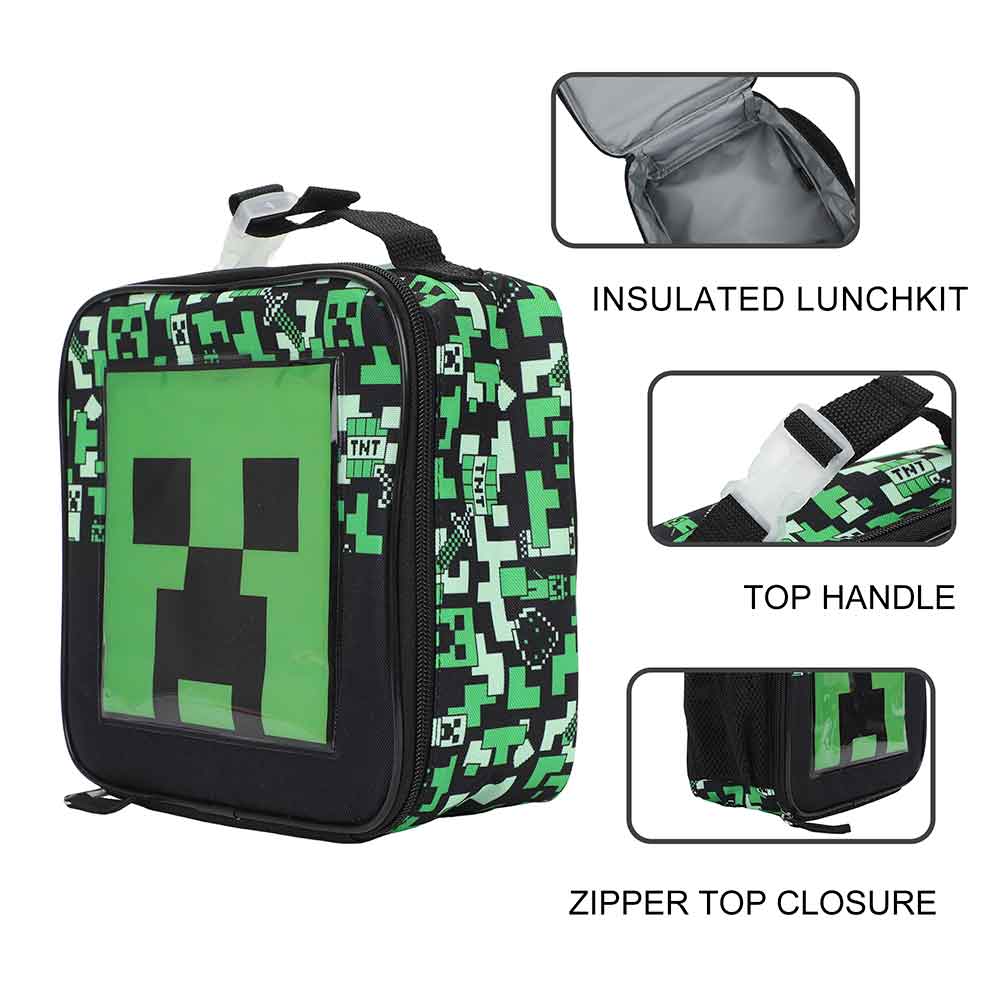 Minecraft Creeper Insulated Lunch Tote