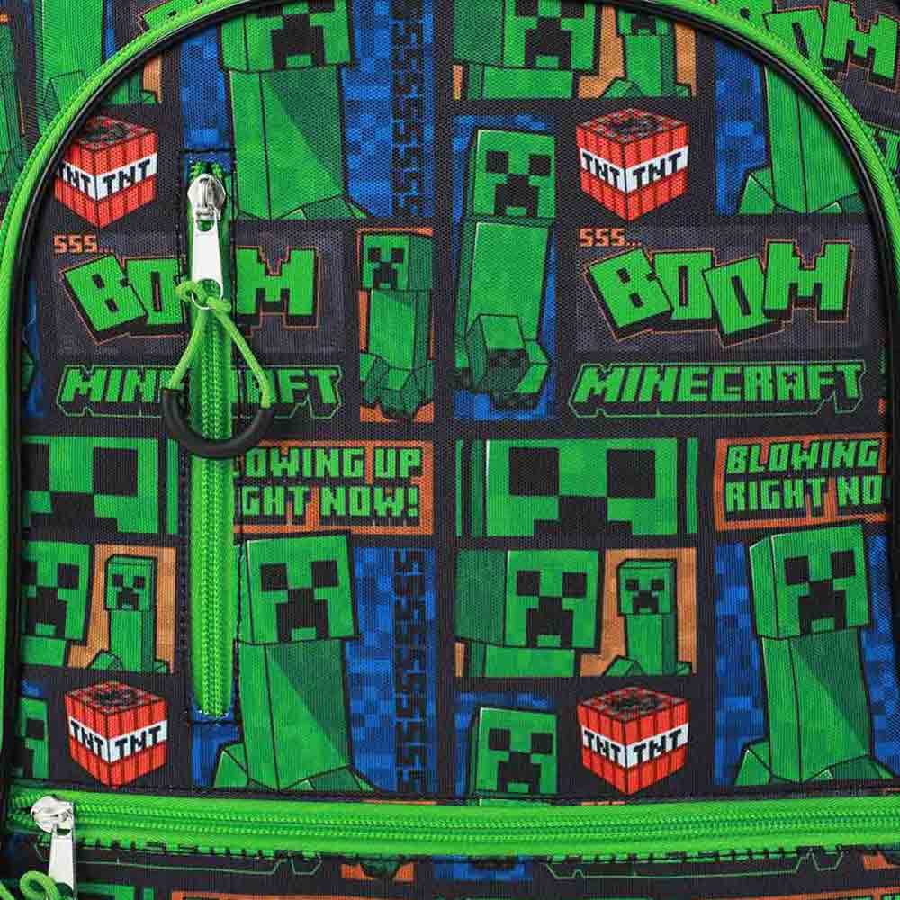 Minecraft Creeper Youth 5 pc Adaptive Backpack Set