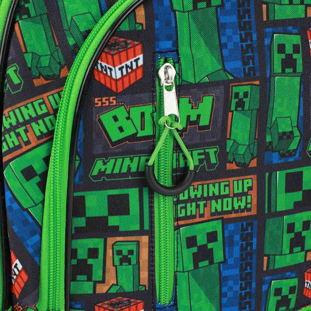 Minecraft Creeper Youth 5 pc Adaptive Backpack Set