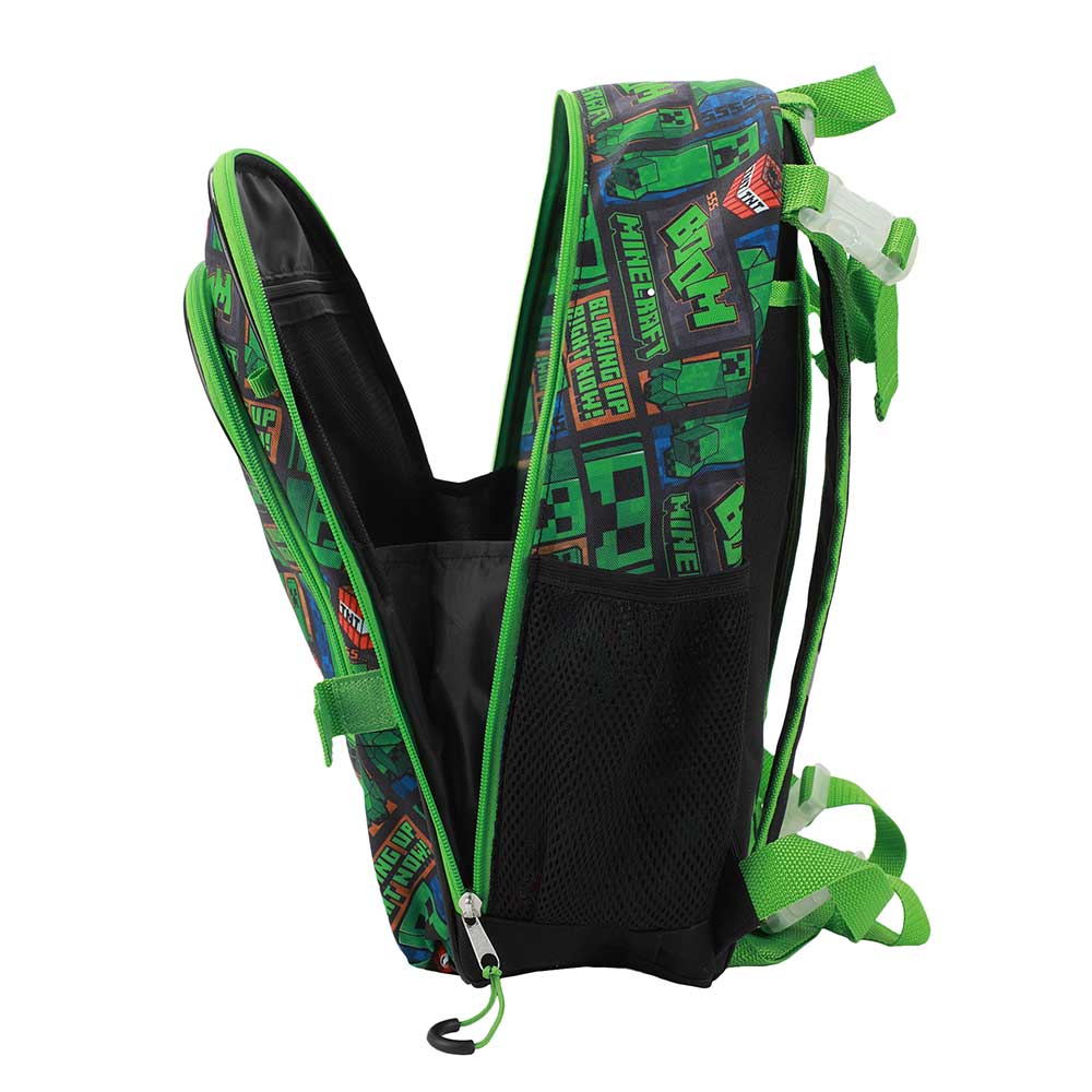 Minecraft Creeper Youth 5 pc Adaptive Backpack Set
