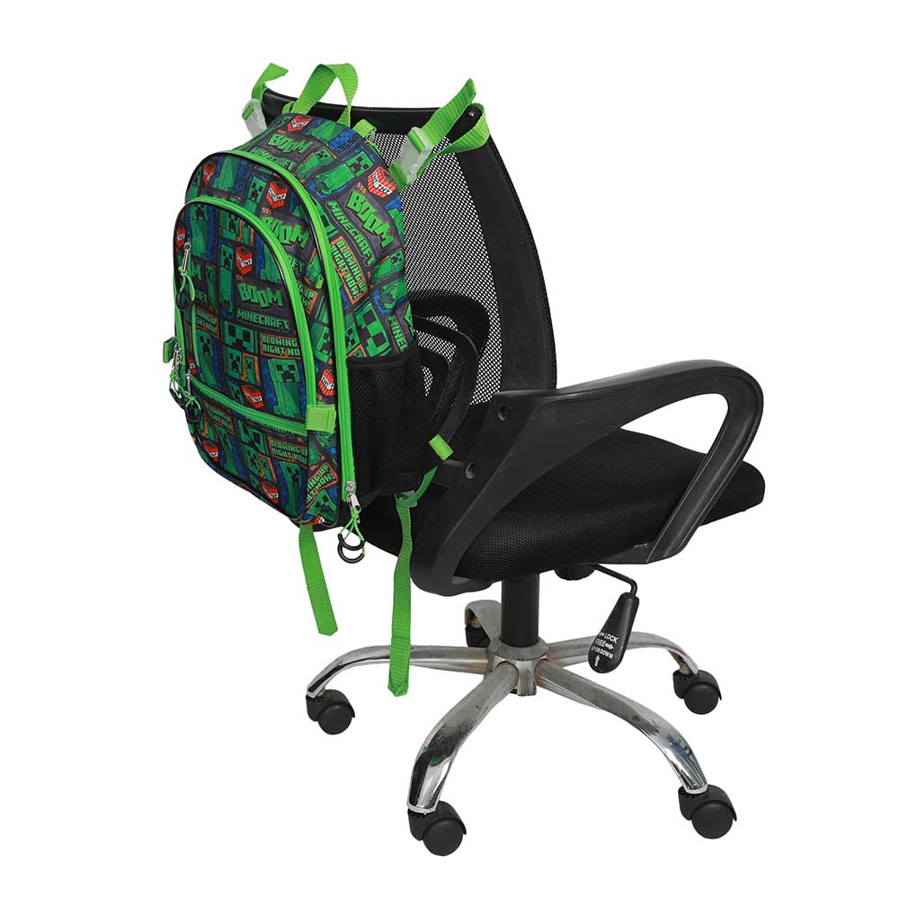 Minecraft Creeper Youth 5 pc Adaptive Backpack Set