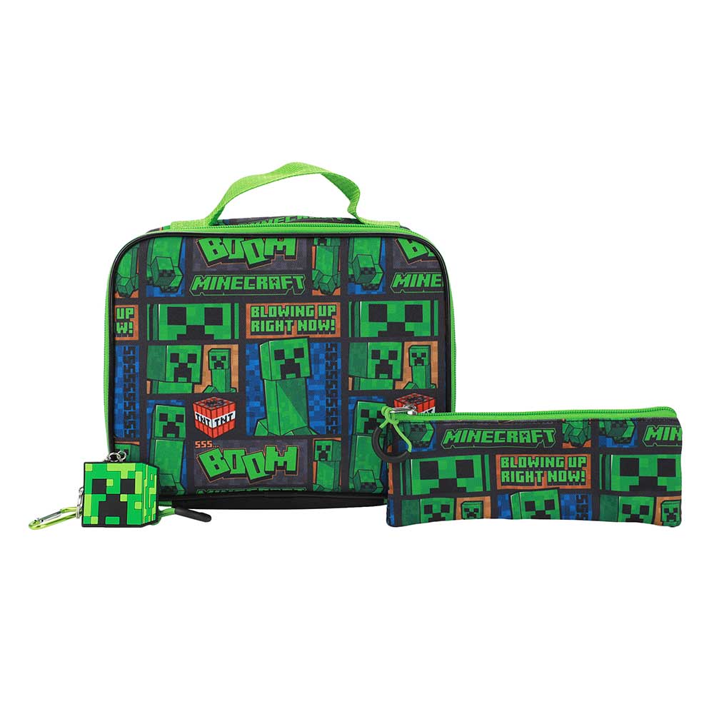 Minecraft Creeper Youth 5 pc Adaptive Backpack Set