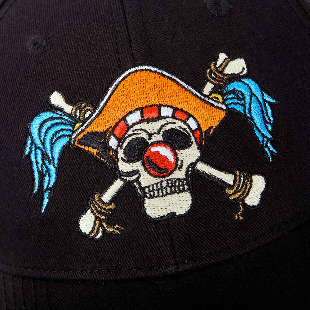 One Piece Buggy Embroidered Curved Bill Snapback