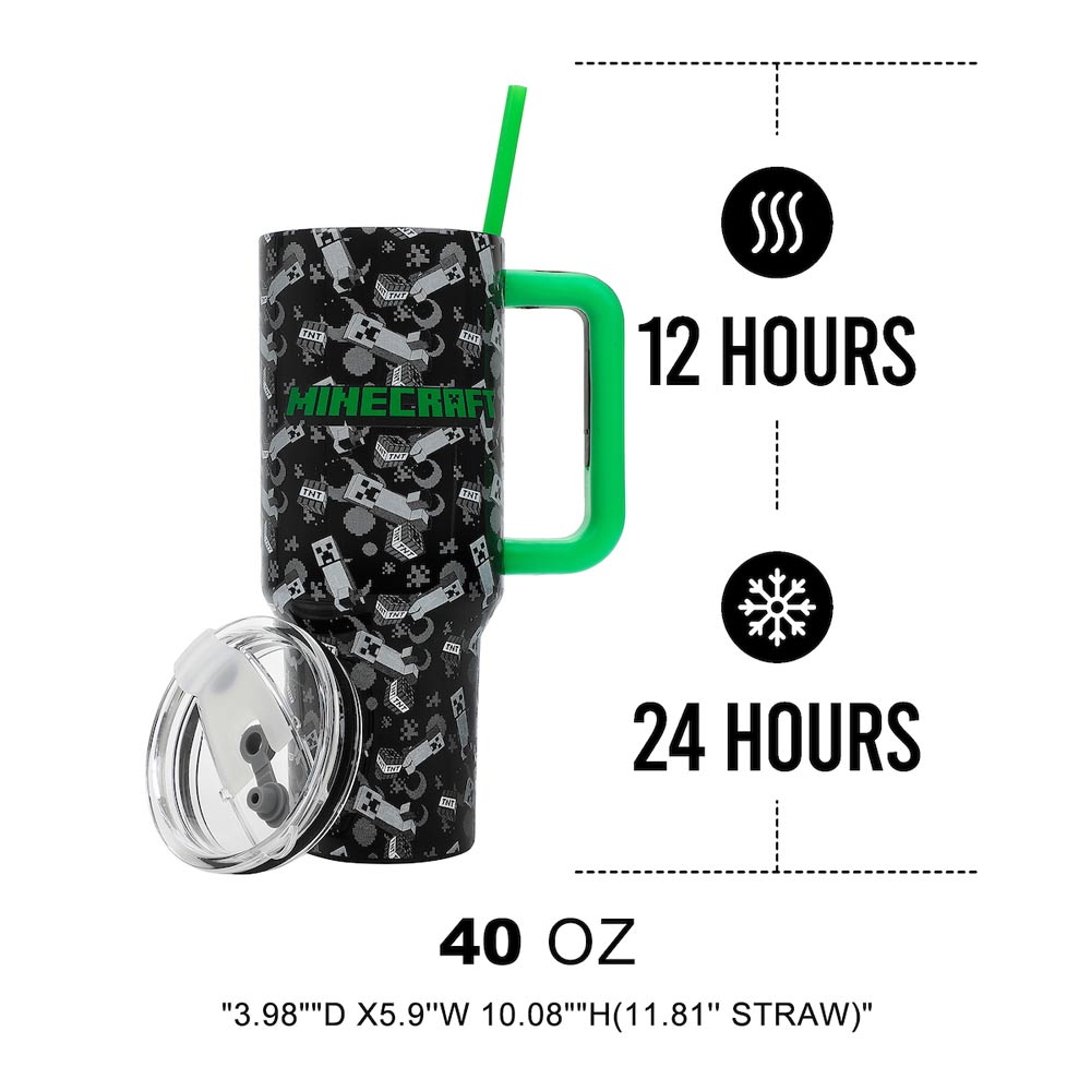 Minecraft Logo 40 oz. Stainless Steel Tumbler