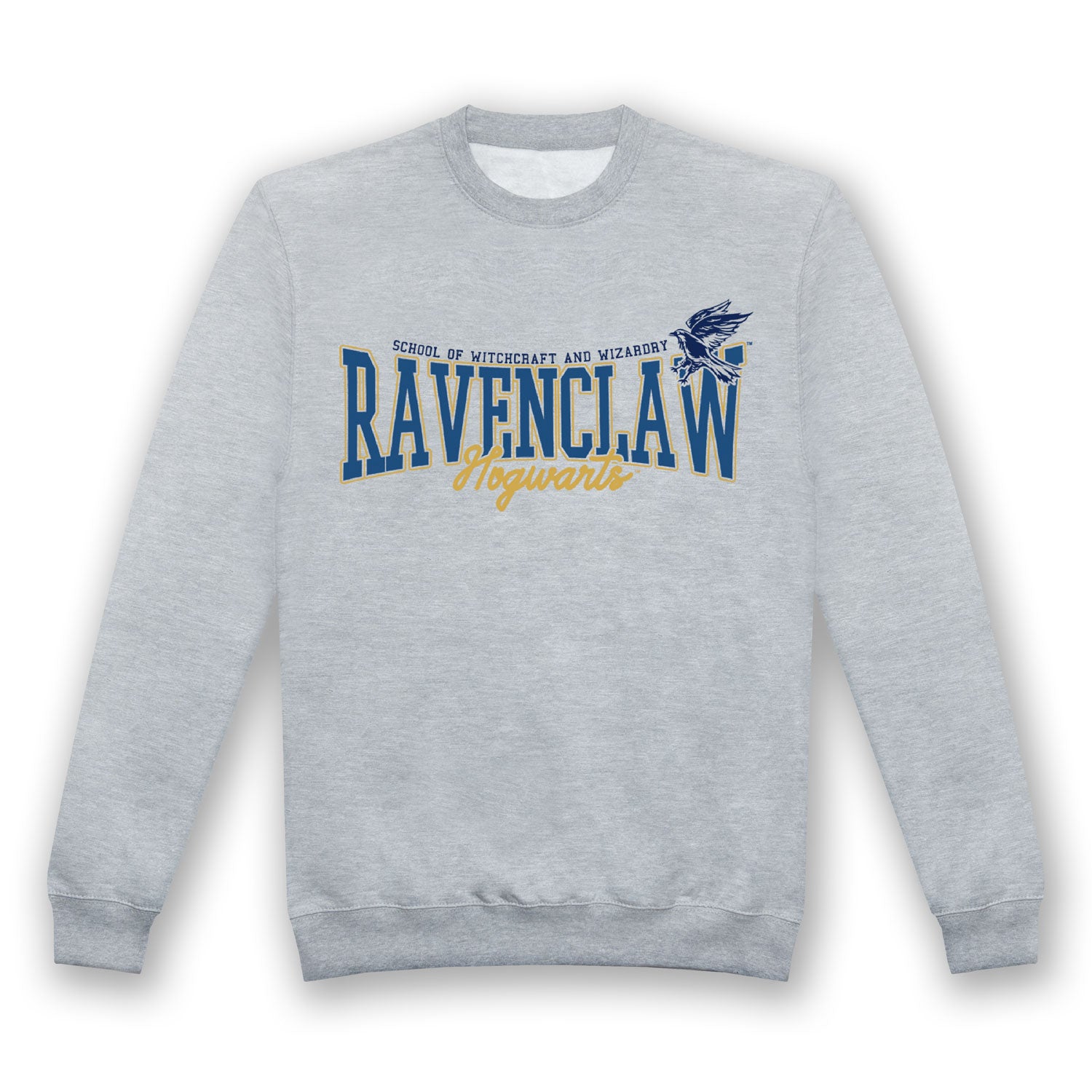 Harry Potter Ravenclaw Collegiate Grey Marl Adults Crew