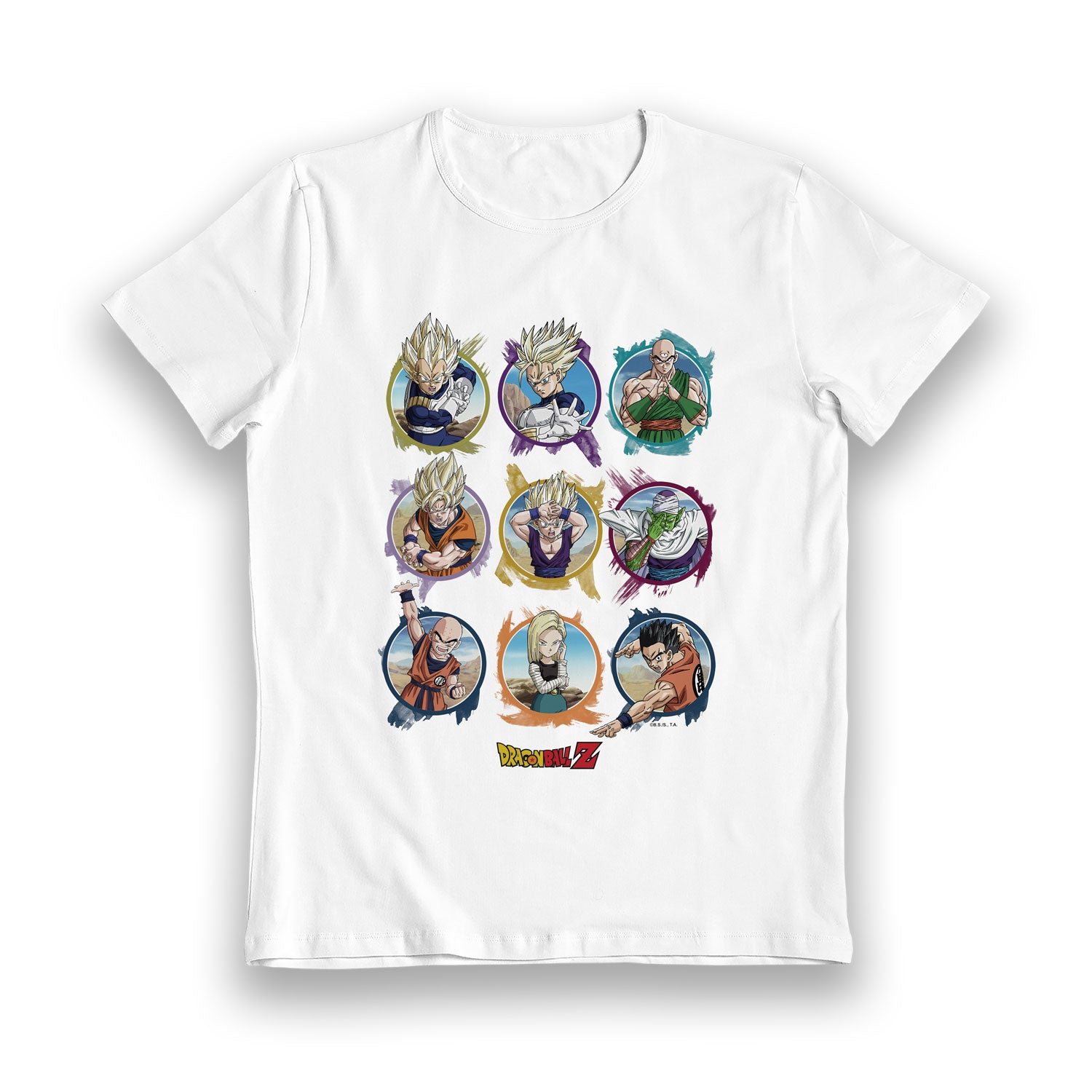 Dragon Ball Z Circle Characters White Kids T-Shirt