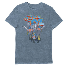 The Wizard Of Oz Blue Vintage Winged Monkeys & Toto Adults T-Shirt