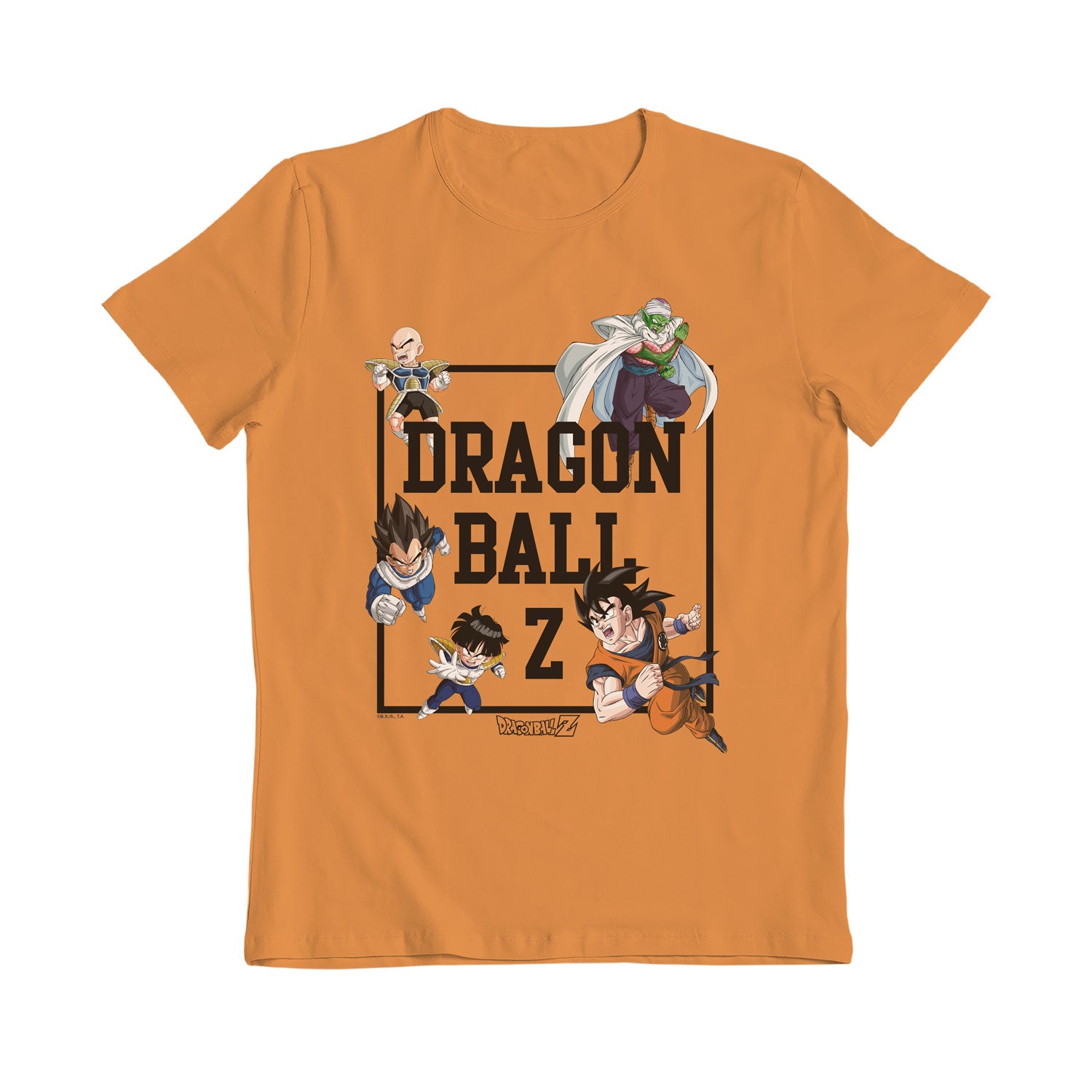 Dragon Ball Z Characters Orange Wash T-Shirt - Bulk Buy