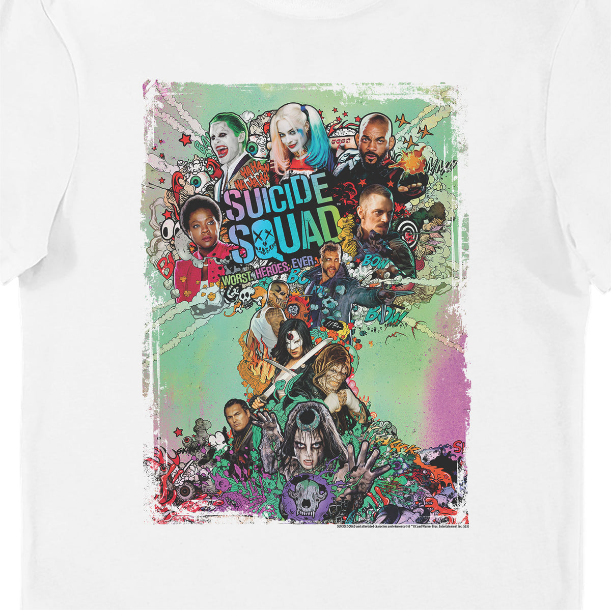 DC Suicide Squad Printed White T-Shirt