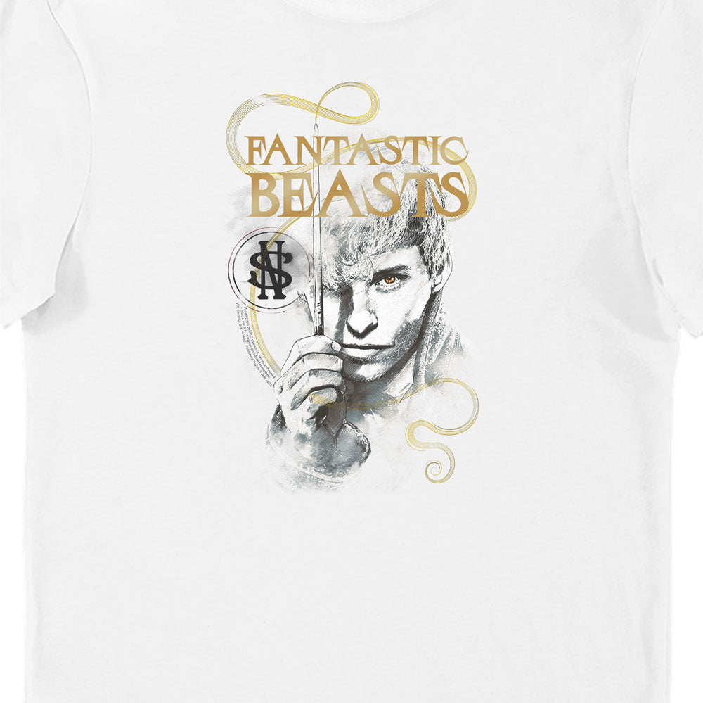 Fantastic Beasts The Crimes of Grindelwald Newt Scamander Ladies White T-Shirt