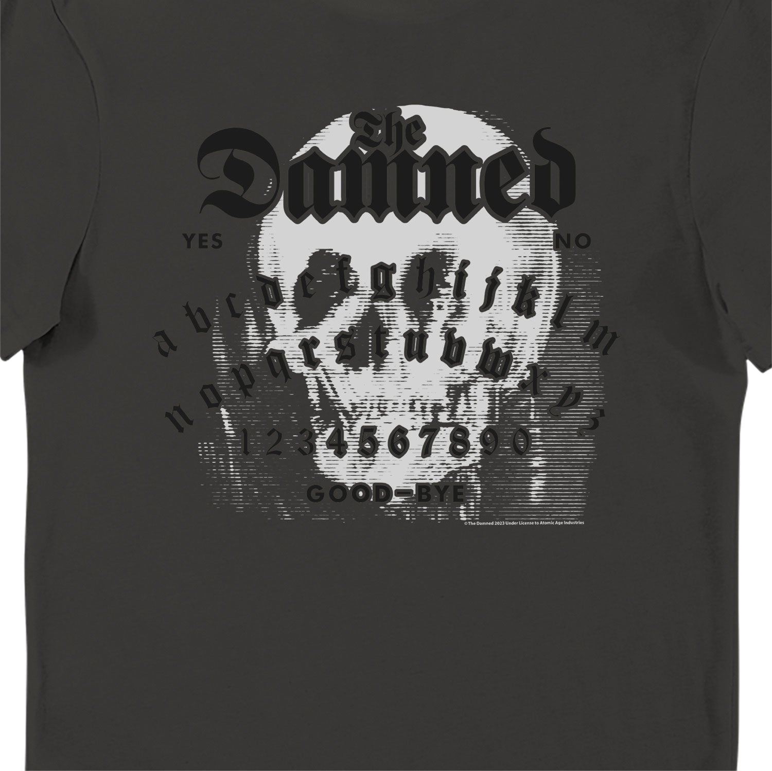 The Damned Ouija Board Adult T-Shirt Grey Wash