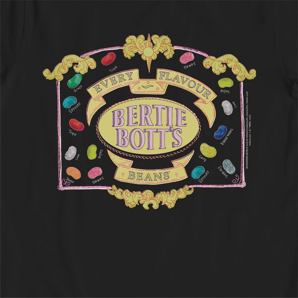 Harry Potter Honeydukes Bertie Botts Black Kids T-Shirt