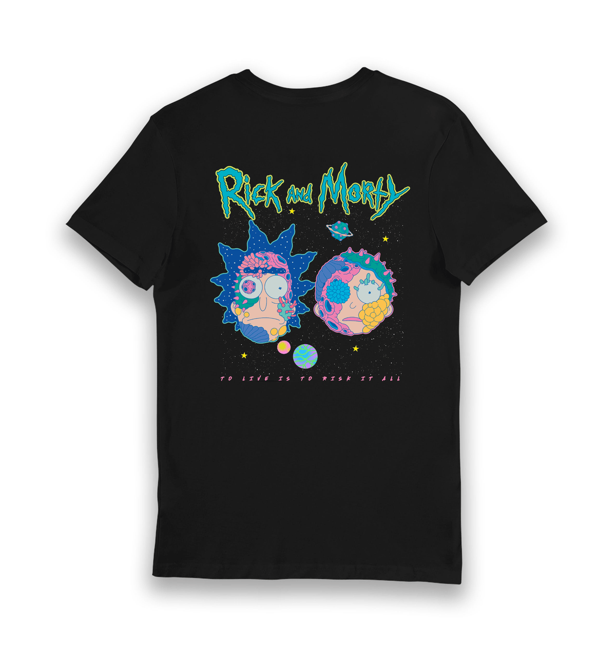 Black Printed T-shirt Back