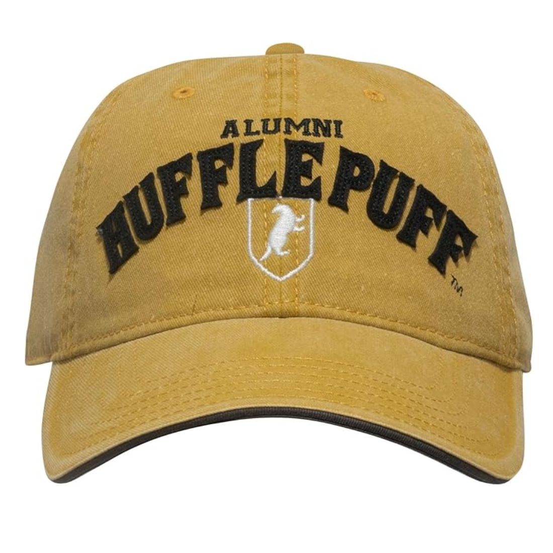 Bioworld Harry Potter Yellow Hufflepuff Hogwarts Alumni Adjustable Baseball Cap - Official Merchandise - Great Gift for Teens or Adults