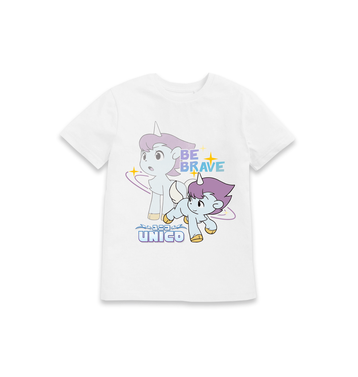 White Printed Kids T-Shirt Front