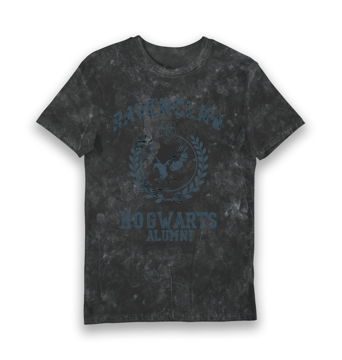 Black Snow Wash Printed T-shirt Front