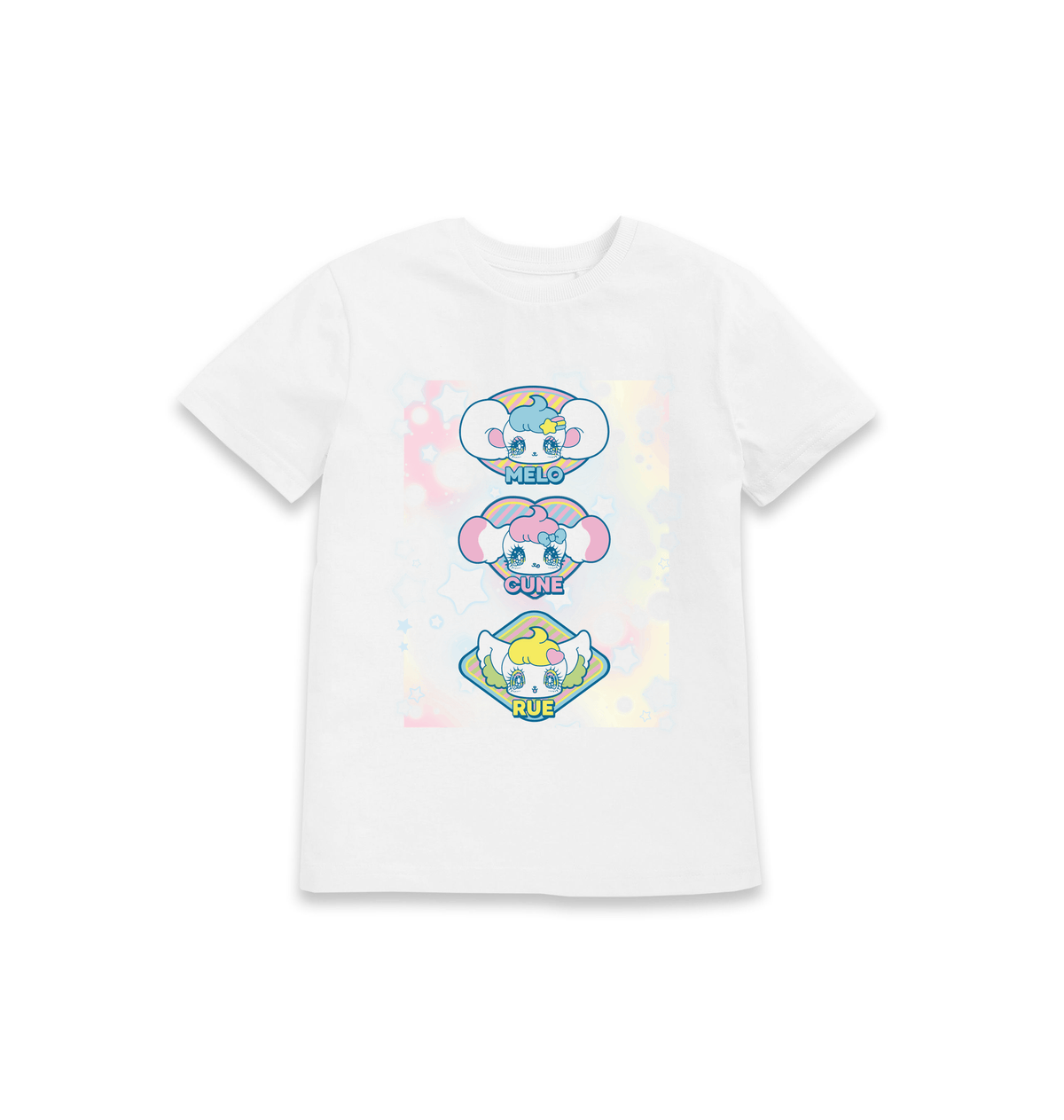 White Printed Kids T-Shirt Front