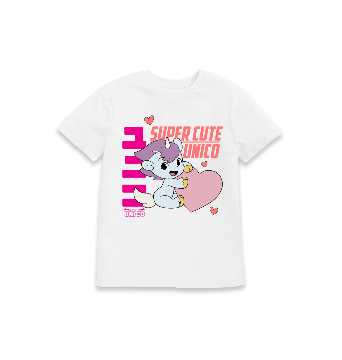 White Printed Kids T-Shirt Front