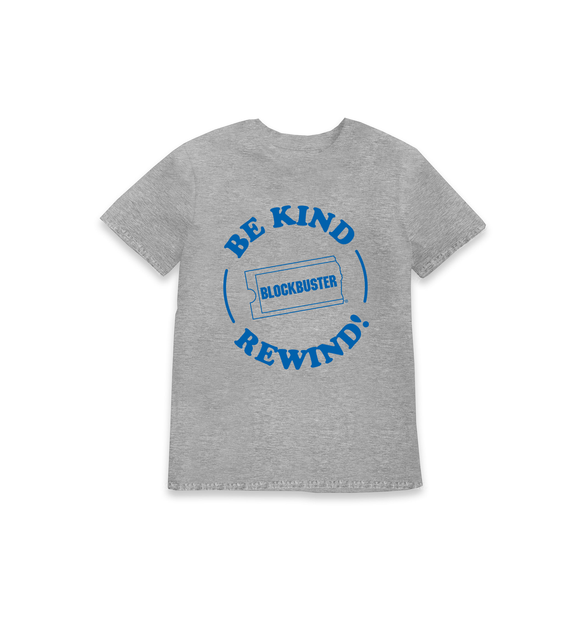 Grey Marl Printed Kids T-Shirt Front
