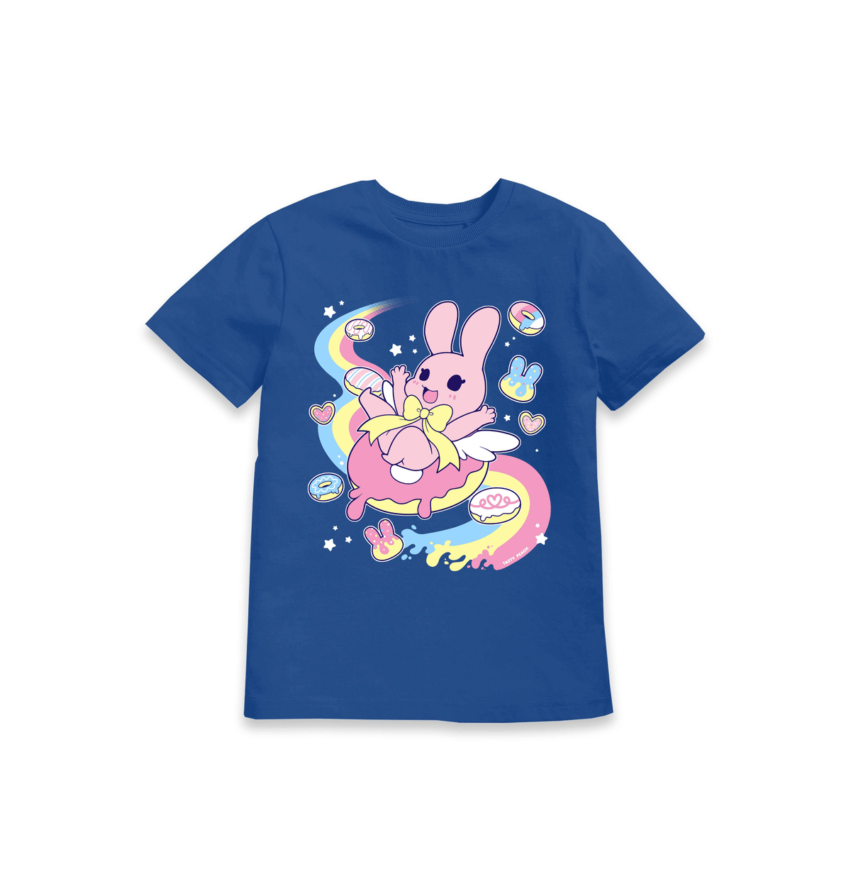 Blue Printed Kids T-Shirt Front
