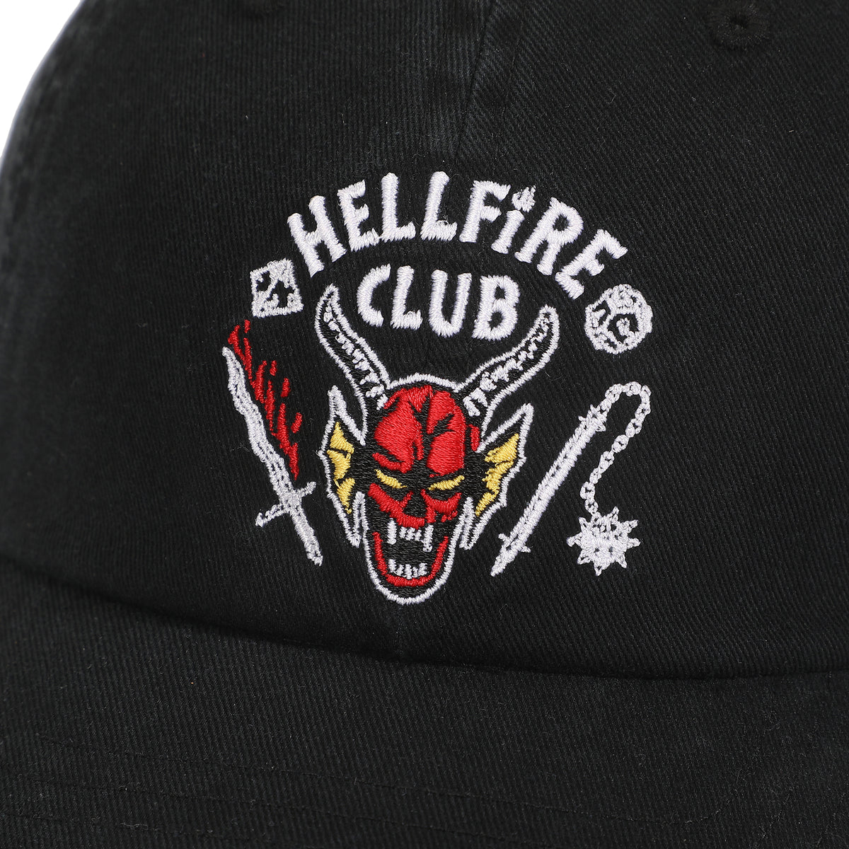 Stranger Things Hellfire Club Black Unstructured Baseball Cap