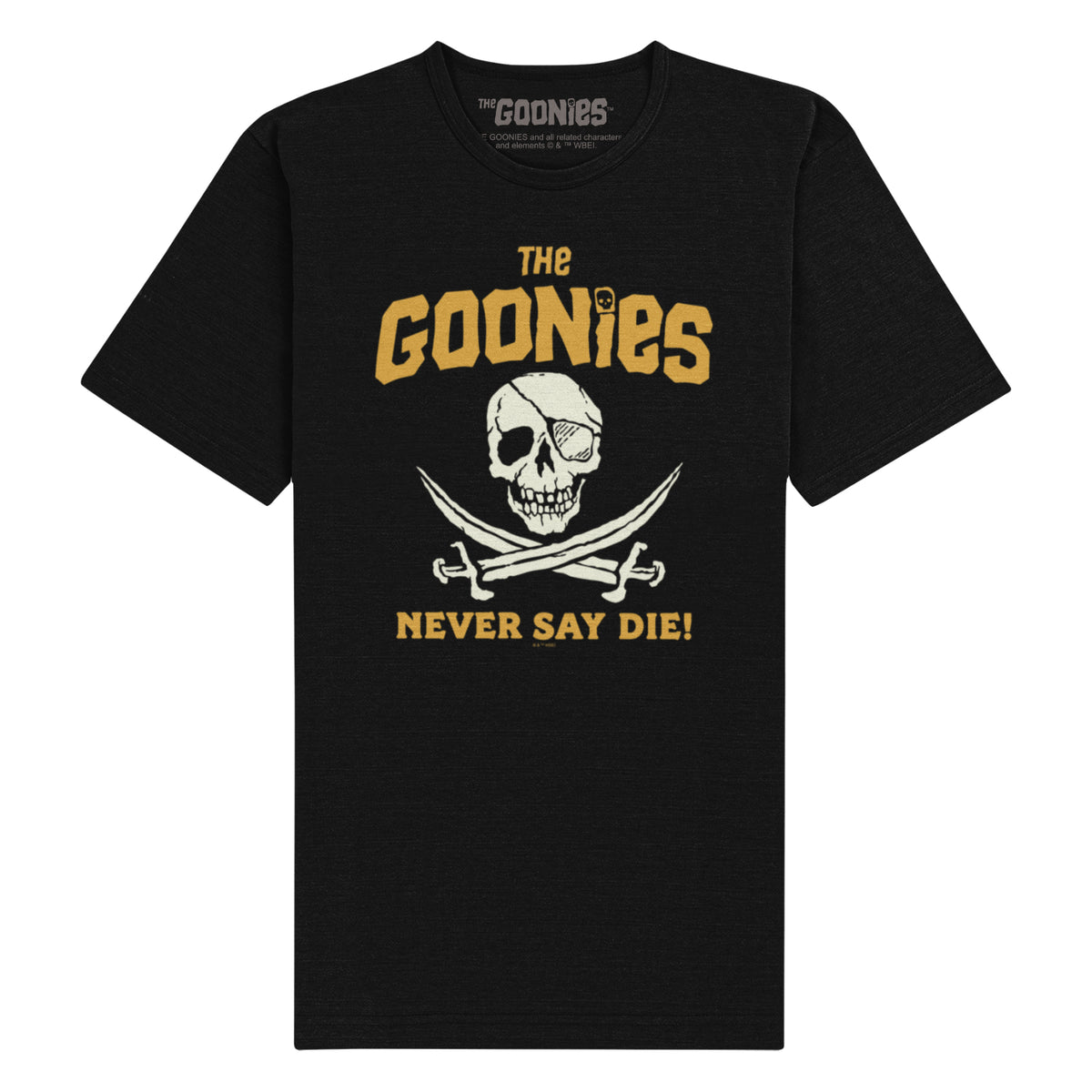 Goonies, The - Never Say Die Flag Black T-Shirt