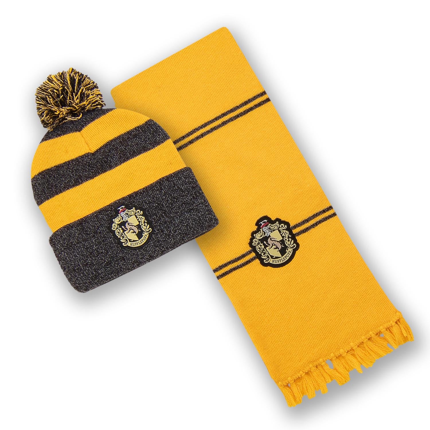 Harry Potter Hufflepuff Adults Hat and Scarf Winter Set