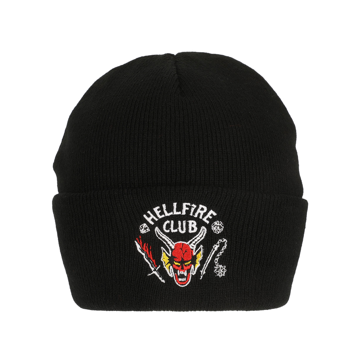 Stranger Things Hellfire Club Embroidery Cuff Beanie