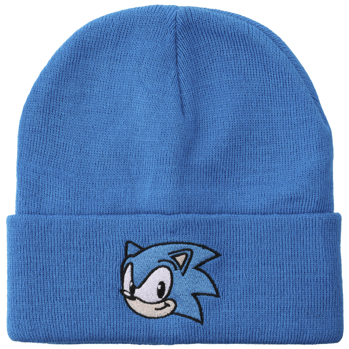 Sonic The Hedgehog Embroidery Acrylic Knit Standard Cuff Beanie