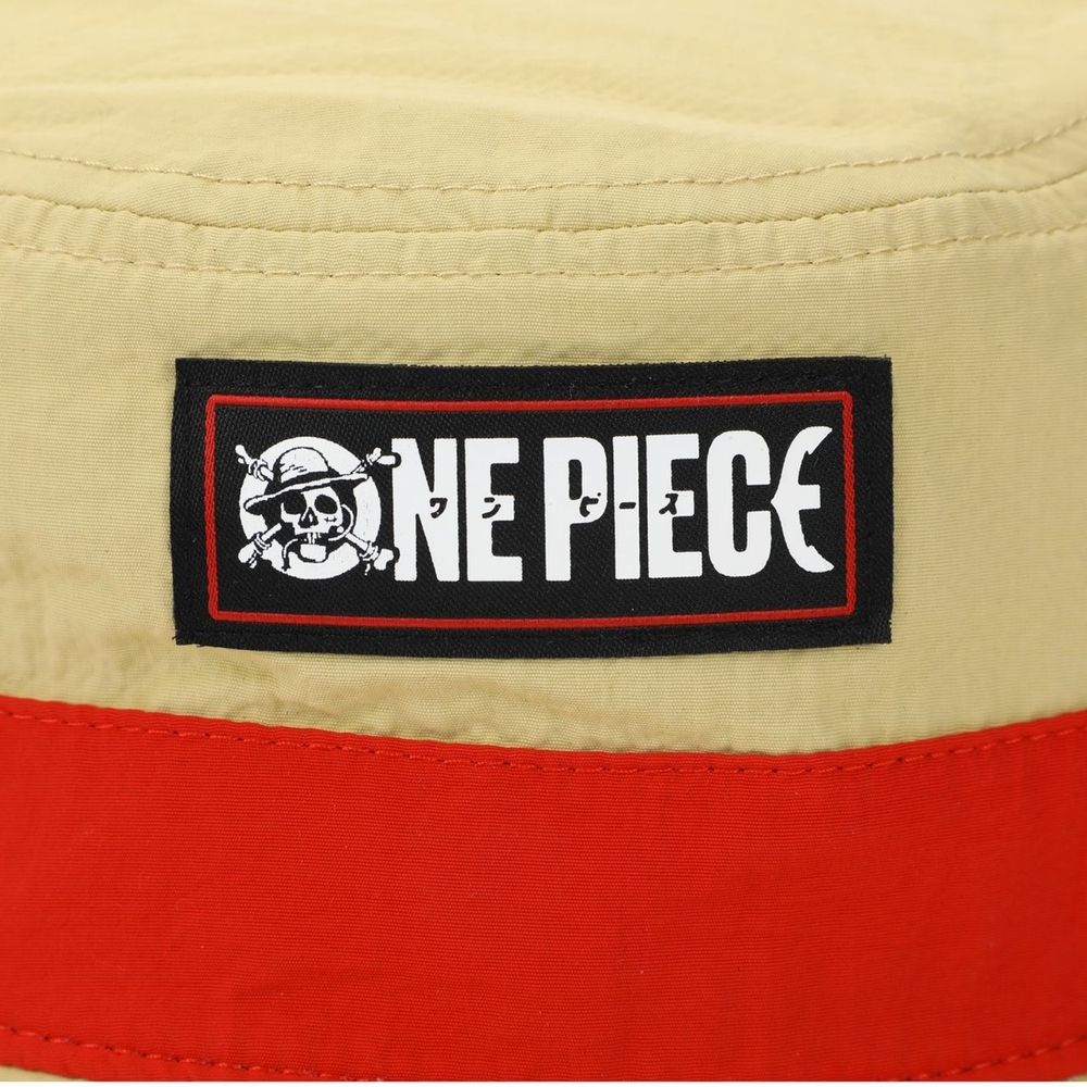 One Piece Live Action Straw Hat Pirate Adult Tan Bucket Hat with Side Pocket, Brown, One size