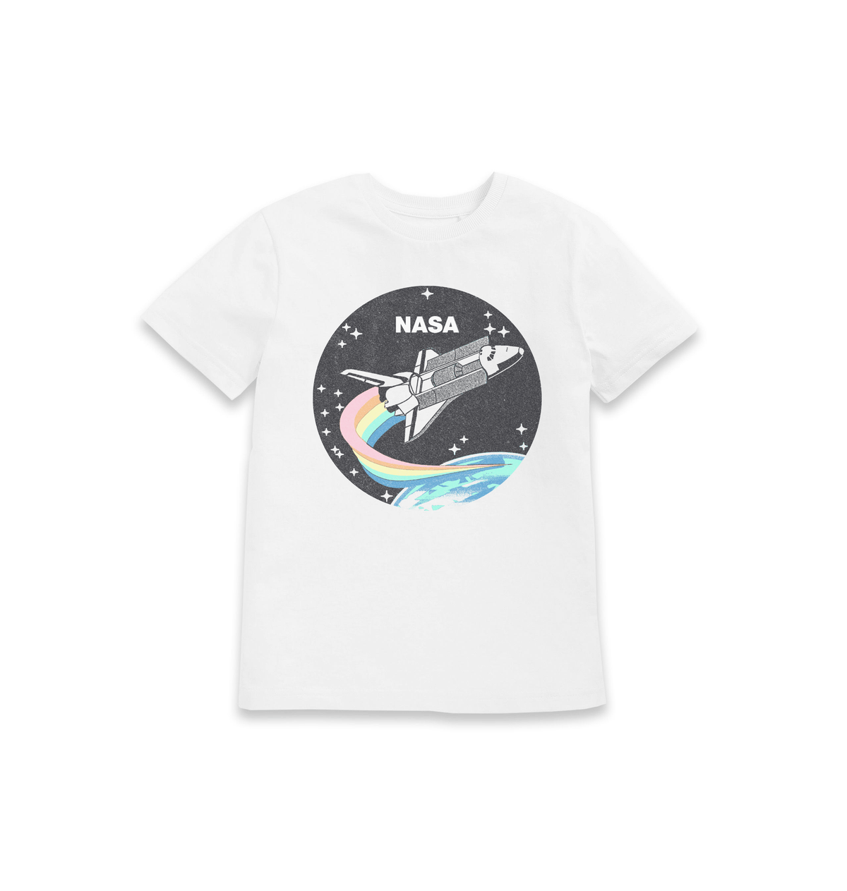 White Printed Kids T-Shirt Front