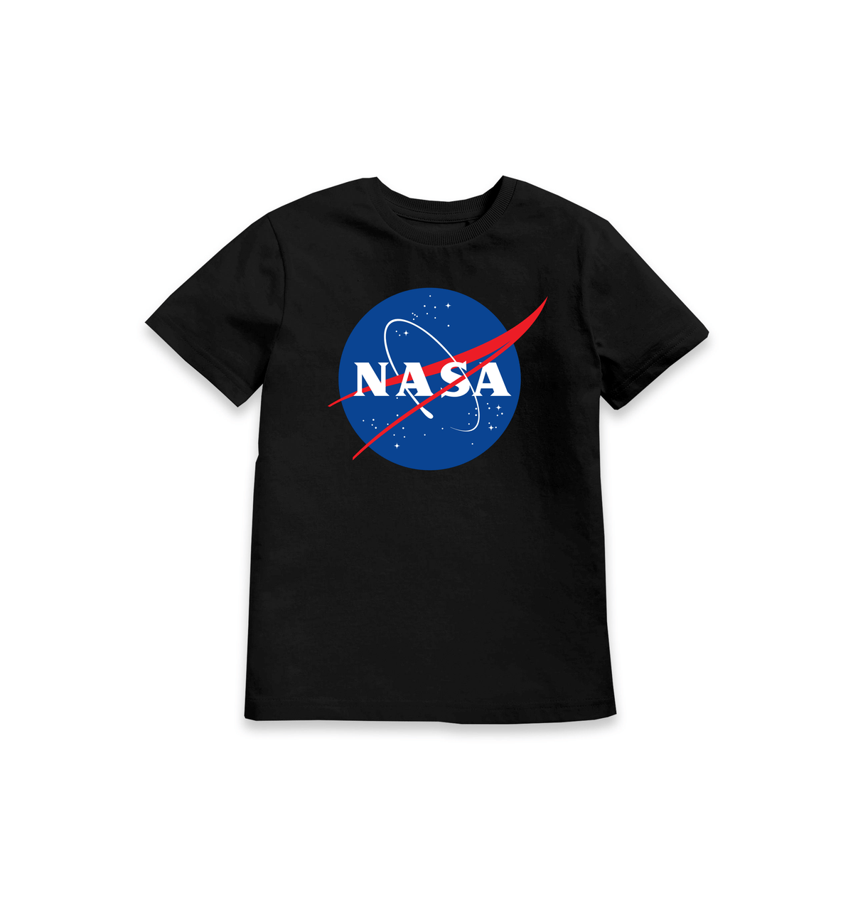 Black Printed Kids T-Shirt Front