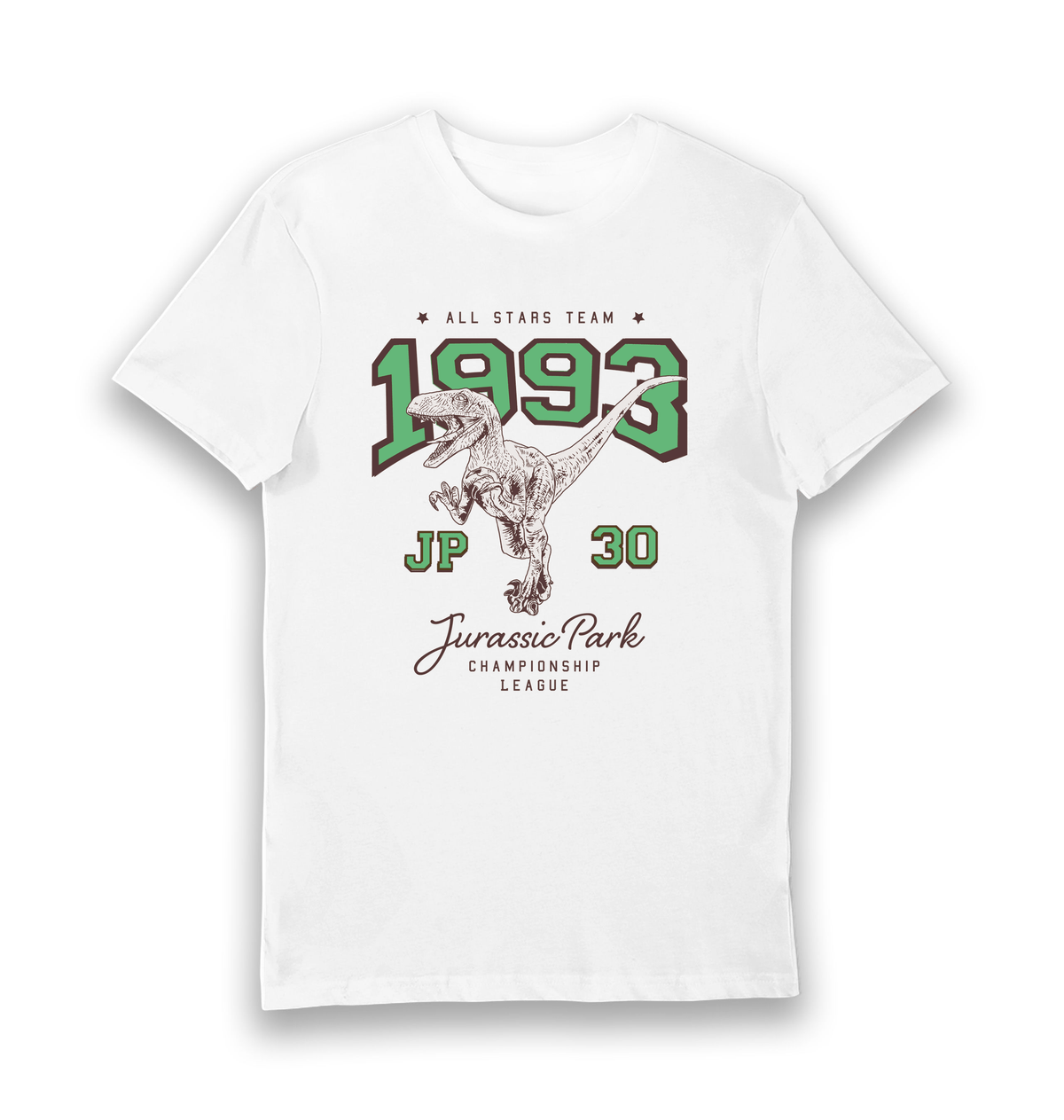 White Printed T-shirt Front