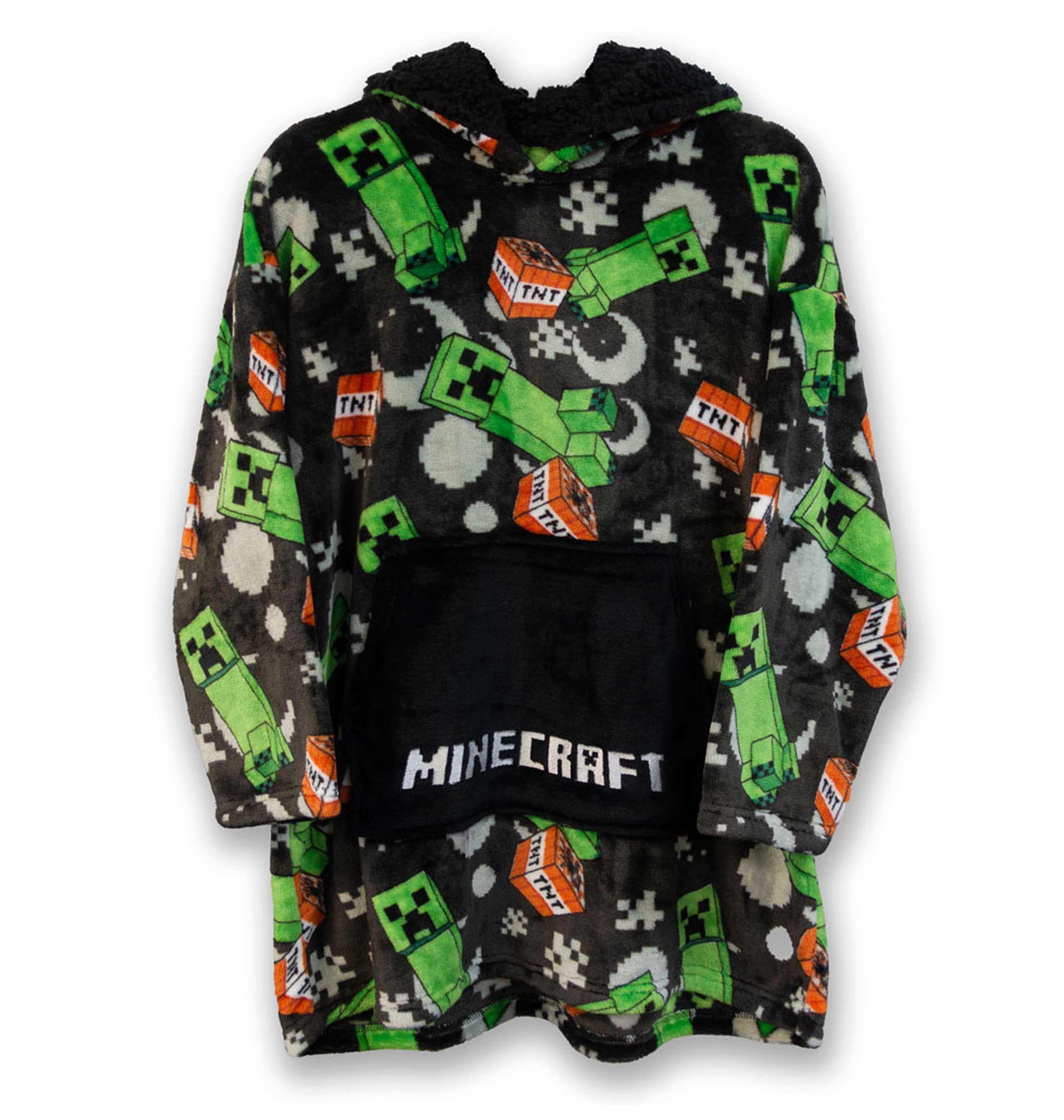 Minecraft Creeper TNT Kids Snuggle Oversized Hoodie