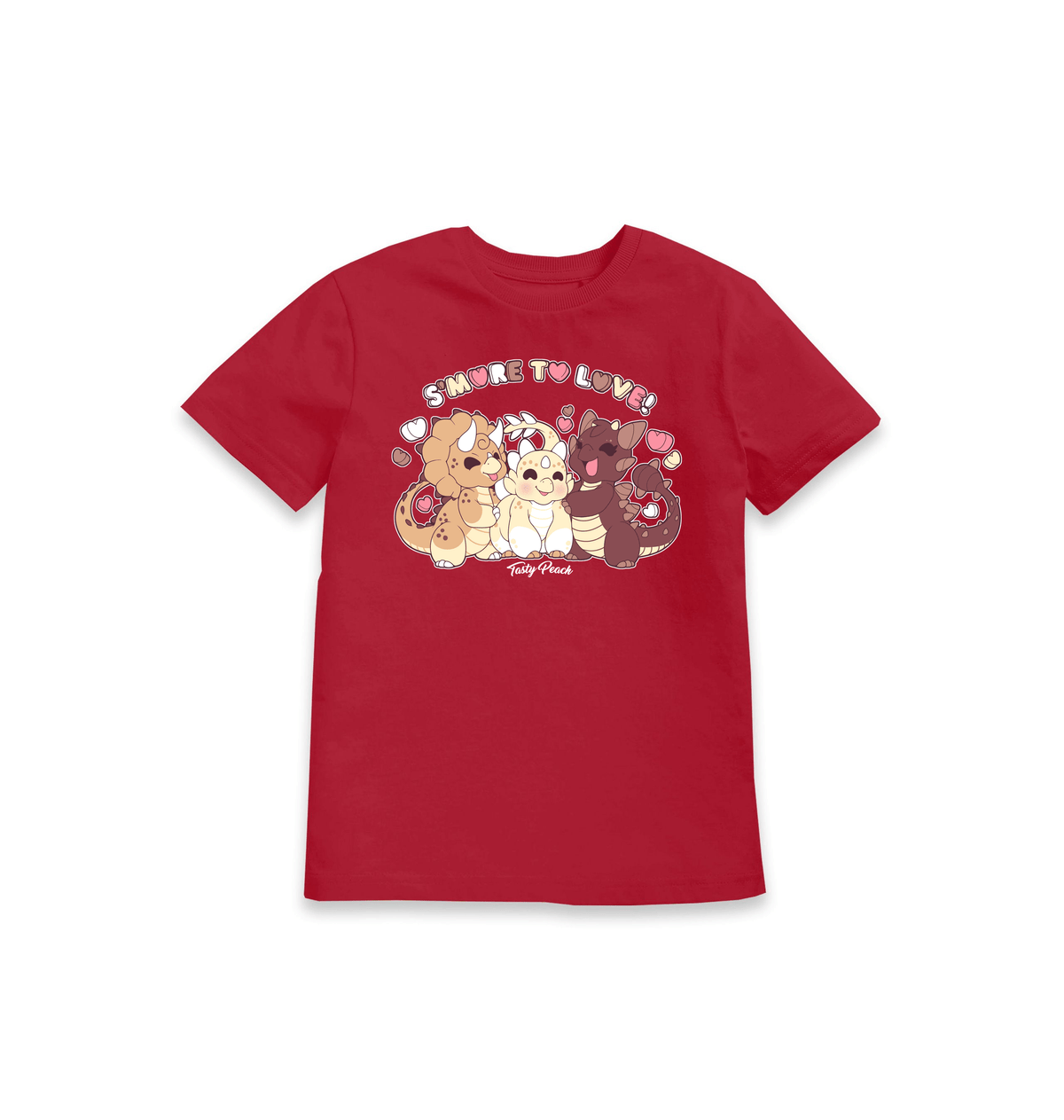 Red Printed Kids T-Shirt Front