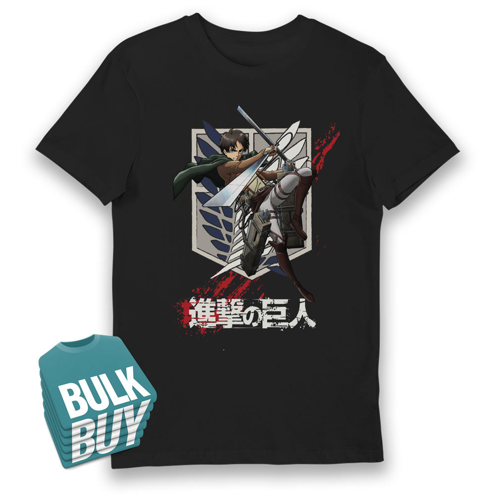 Attack On Titan Eren Crest T-Shirt Bulk Buy