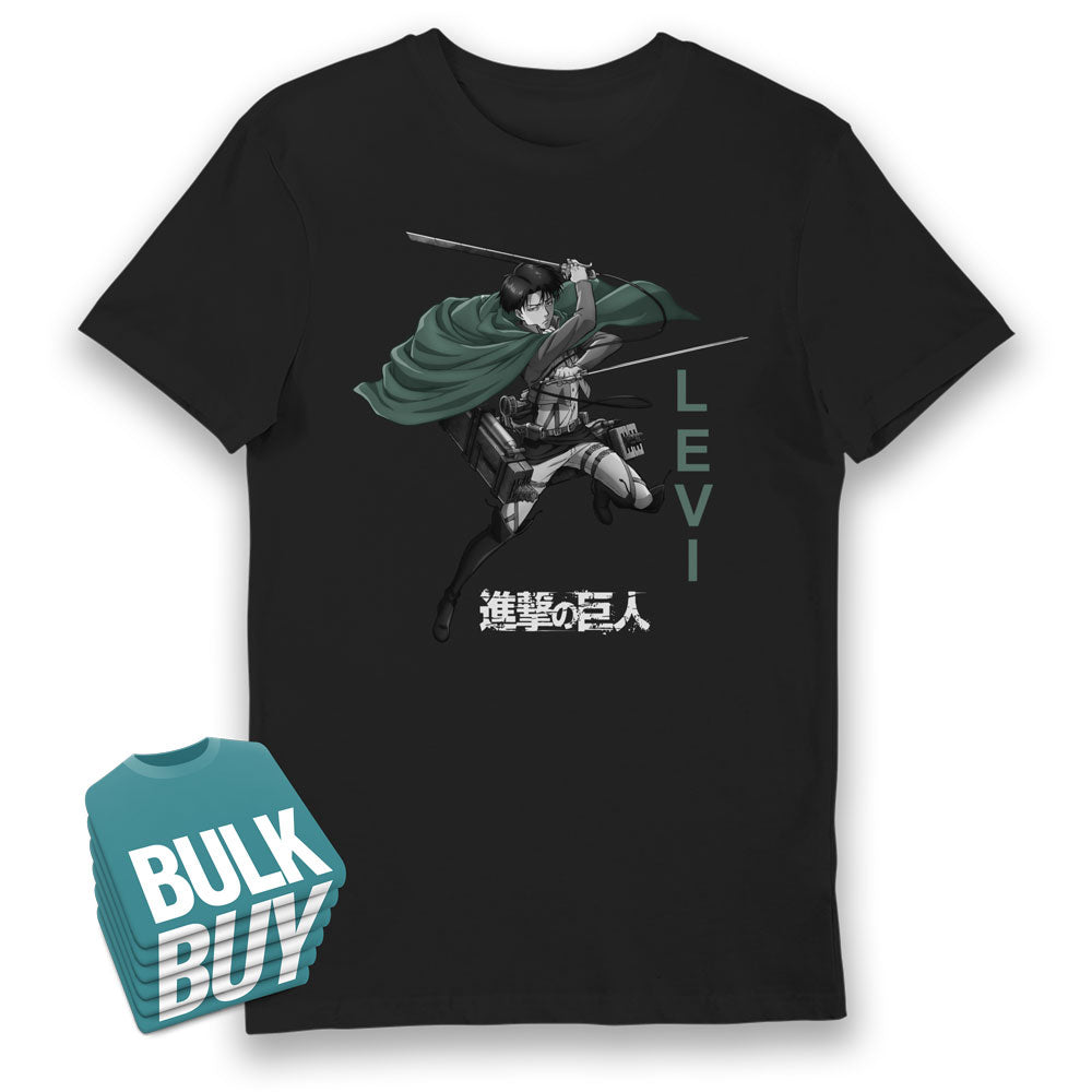 Attack On Titan Levi Fighting T-Shirt Bulk Buy