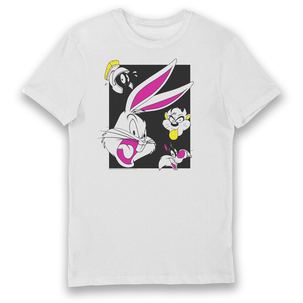 Looney Tunes Characters Funny Faces Adults T-Shirt