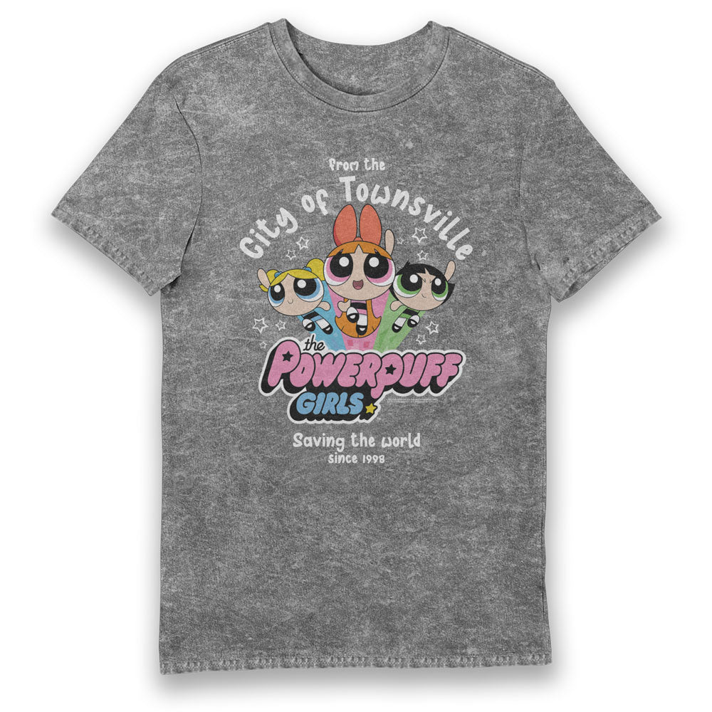 Powerpuff Girls Characters Eco Stone Wash Adults T-Shirt