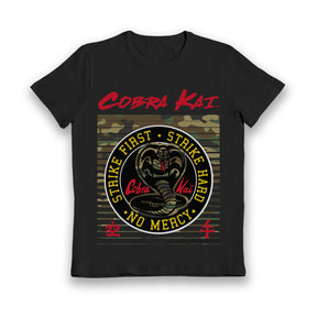 Cobra Kai Line Gradient Camo Black Kids T-Shirt