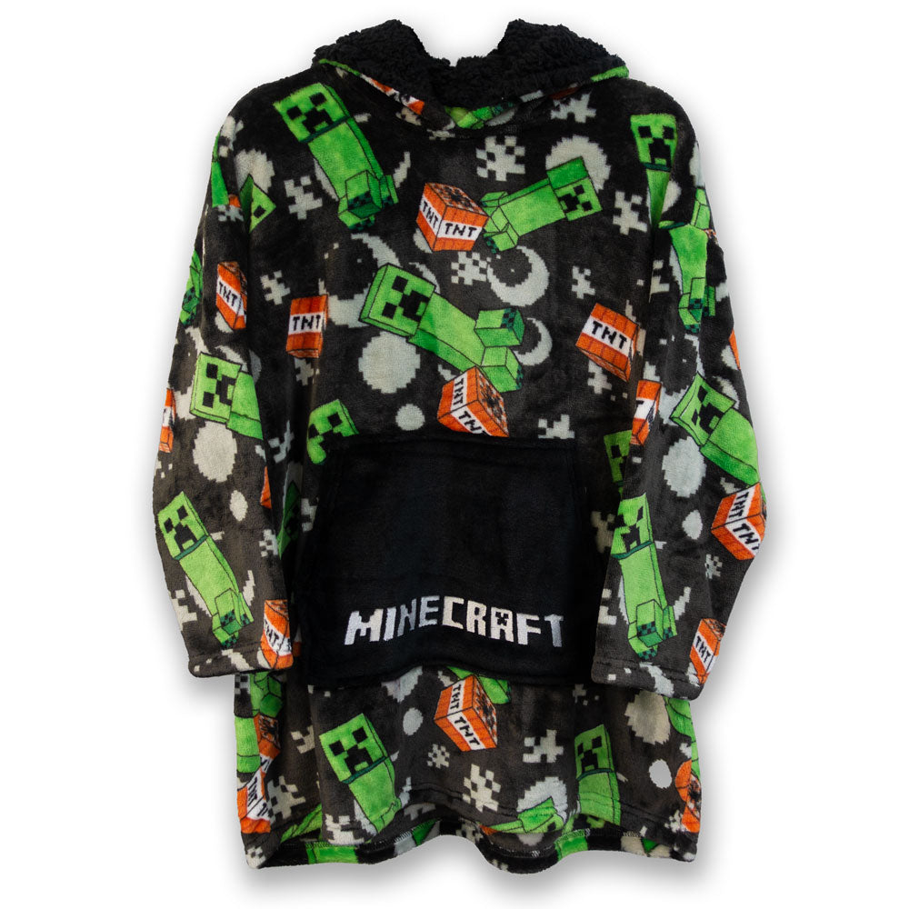 Minecraft Creeper TNT Kids Snuggle Oversized Hoodie