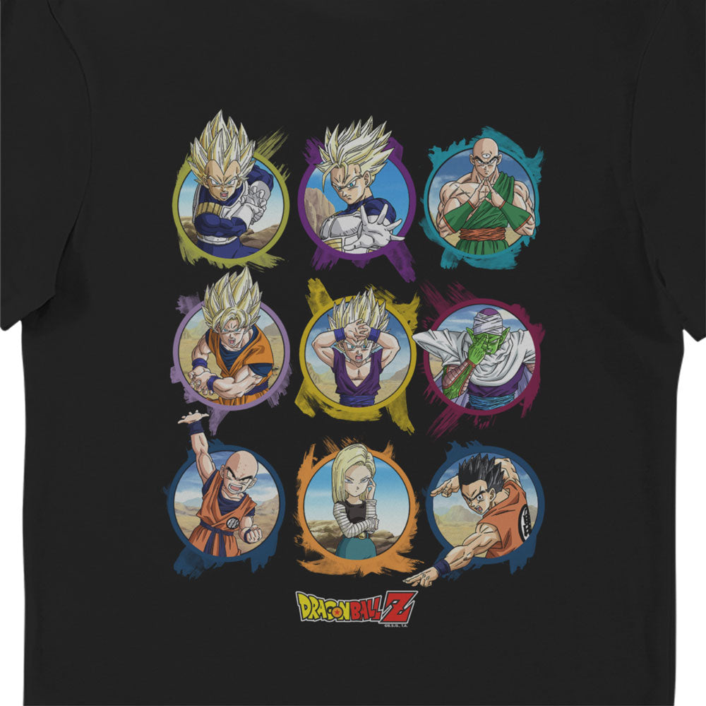 Dragon Ball Z Circle Characters Adults T-Shirt