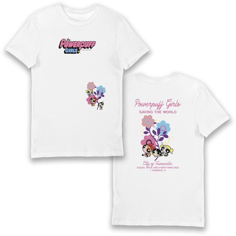 Powerpuff Girls Sugar, Spice and Everything Nice Flower Adults T-Shirt