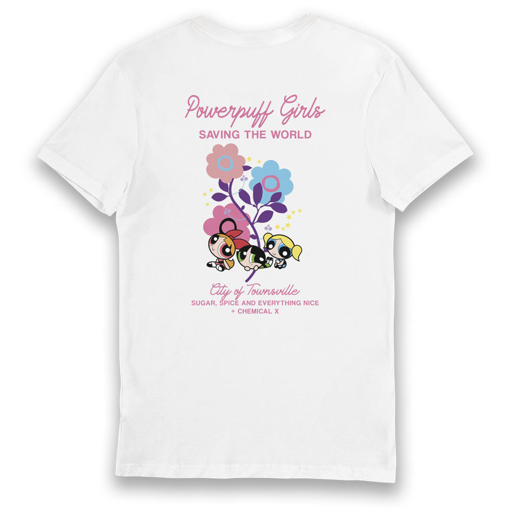 Powerpuff Girls Sugar, Spice and Everything Nice Flower Adults T-Shirt