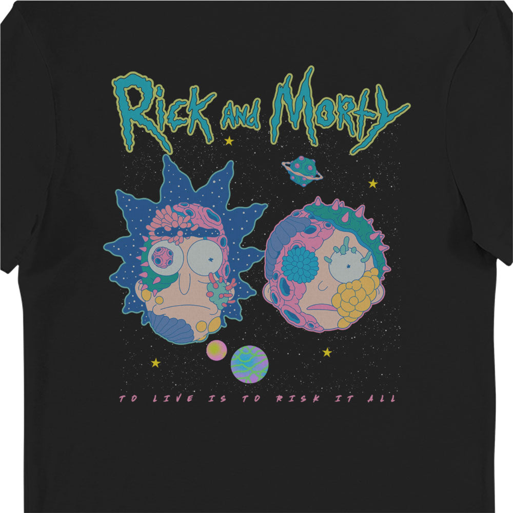Rick and Morty Space To Live Is To Risk It All Adults T-Shirt