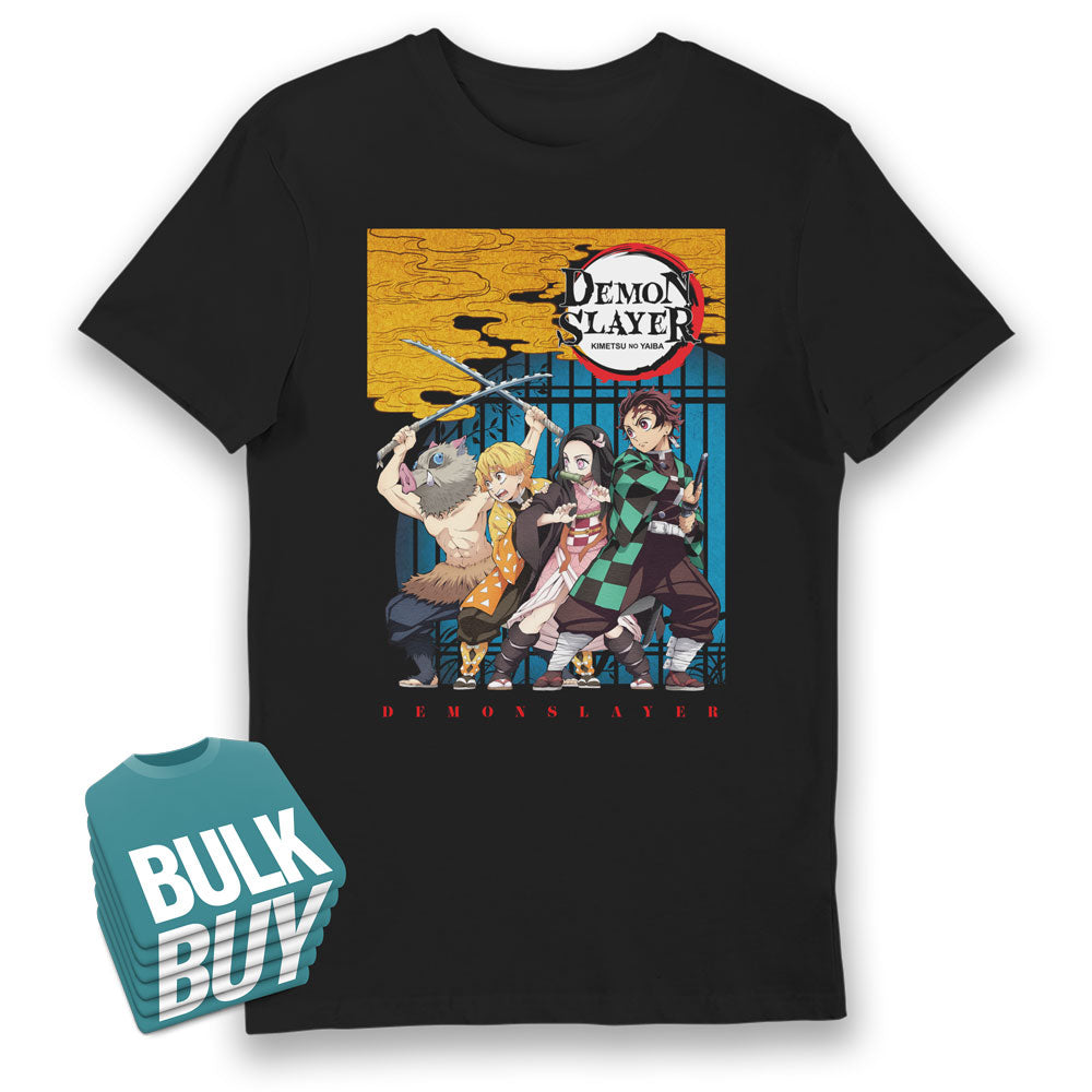 Demon Slayer Characters Poster T-Shirt Bulk Buy