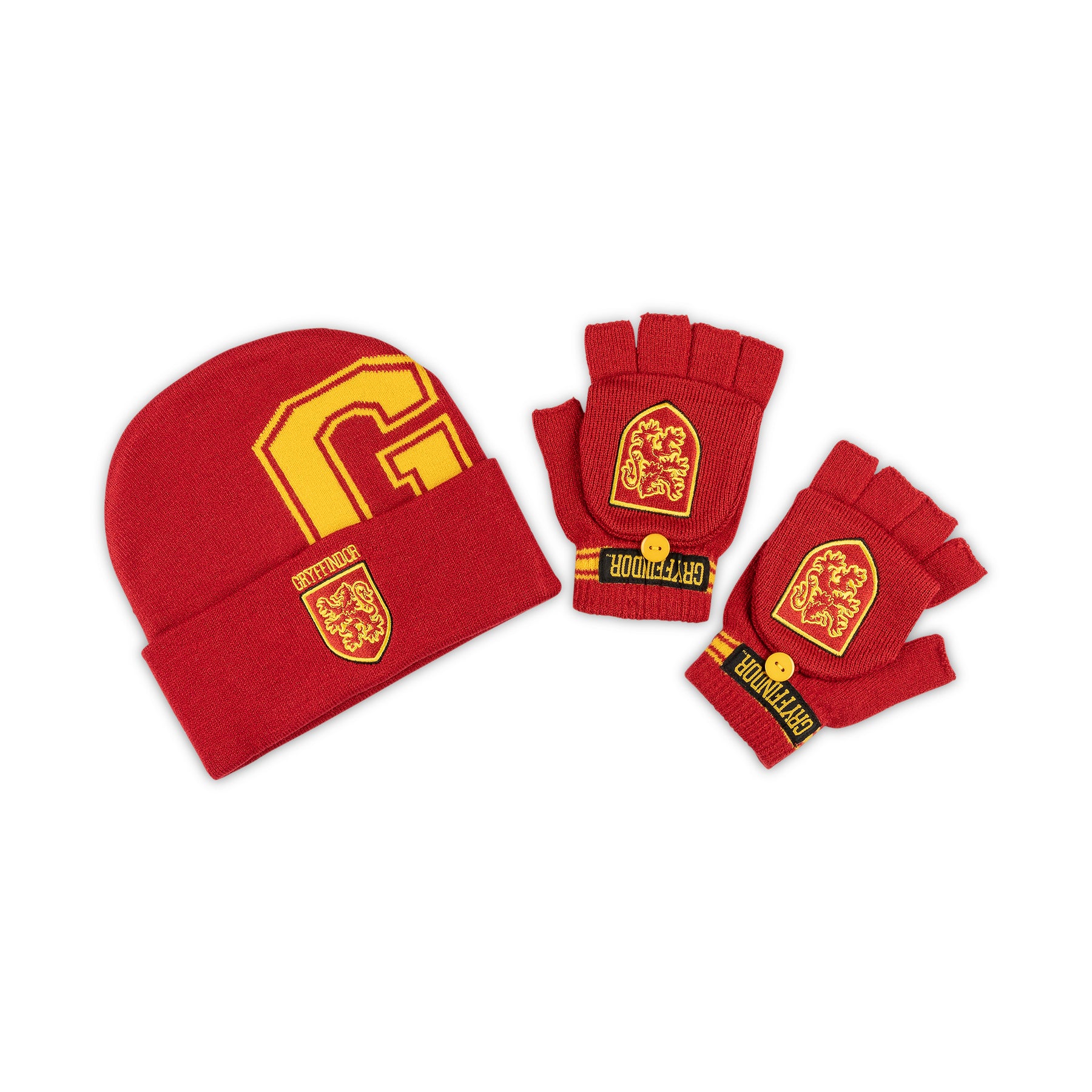 Harry Potter Gryffindor Adults Hat & Glove Mitt Combo Set