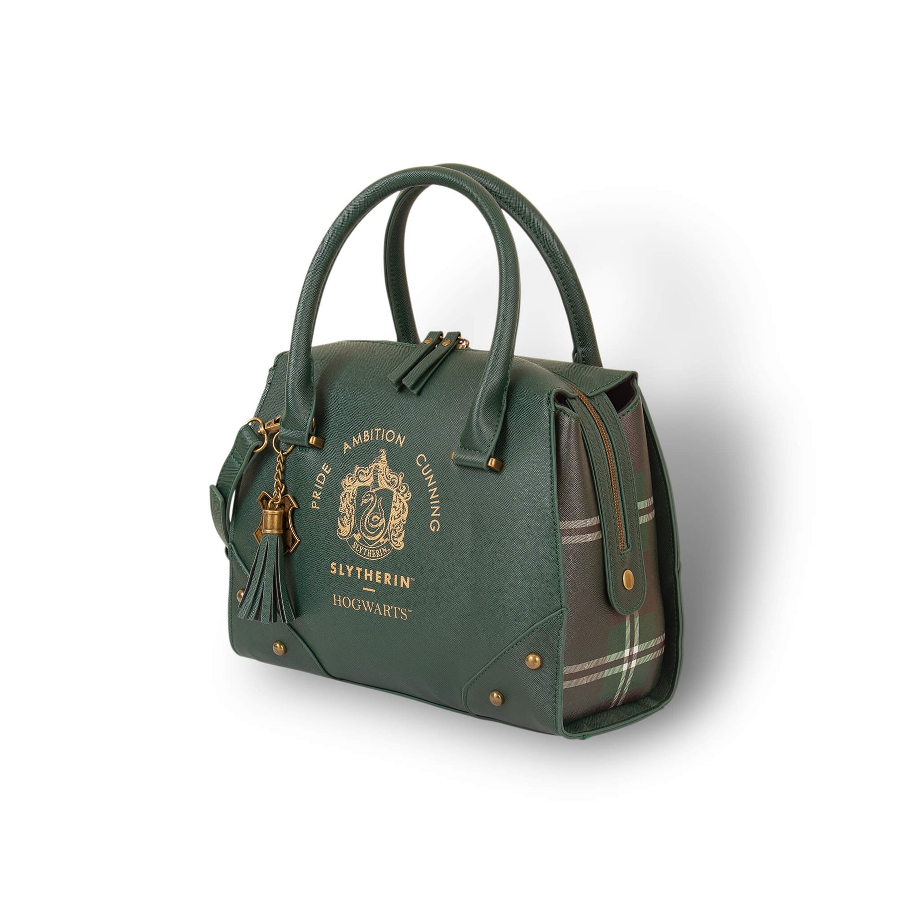 Harry Potter Slytherin Luxury Plaid Top Handbag